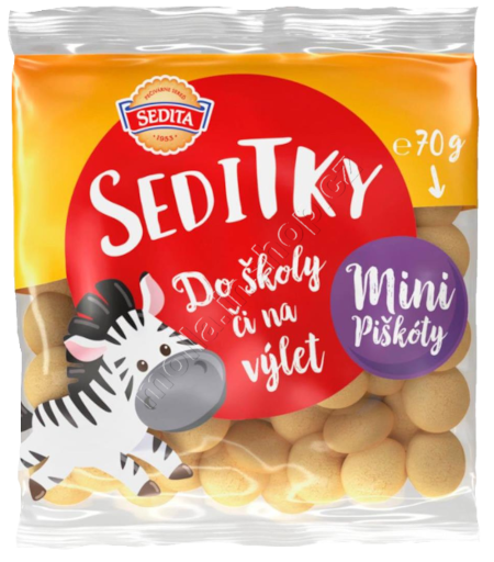 Piškoty MINI dětské Seditky 70g/20ks  Sedita