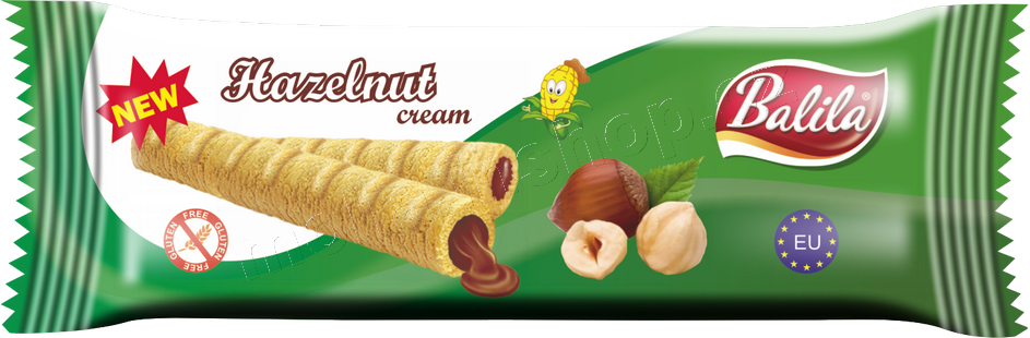 Balila lískový oříšek 18g/48ks kukuřičné trubičky