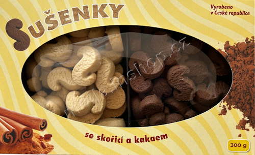 Esíčka sušenky kakao/skořice 300g/15ks STRIX