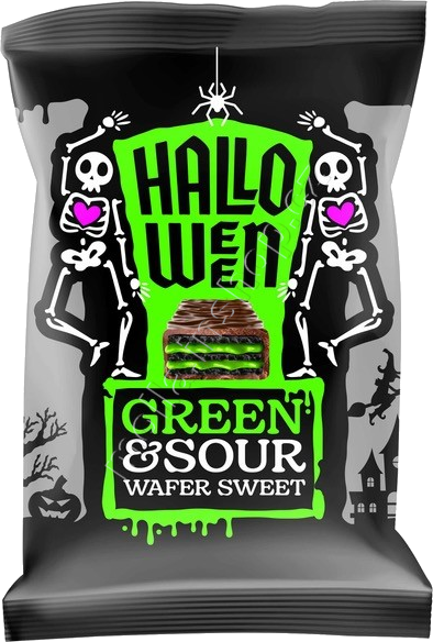 Halloween green sour 500g/1ks oplatky  doza 40ks
