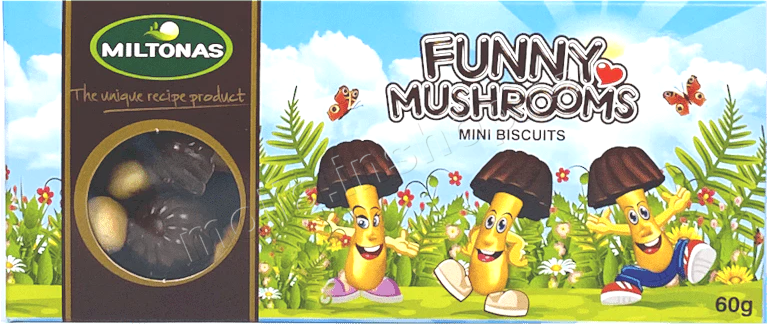 Hříbečky MINI-mléčná čok.poleva a sušenka 60g/16ks