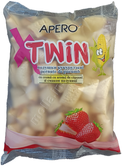 Kukuřičné polštářky  jahoda 140g/20ks XTWIN