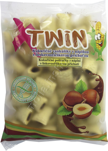 Kukuřičné polštářky lískový oříšek 140g/20ks XTWIN