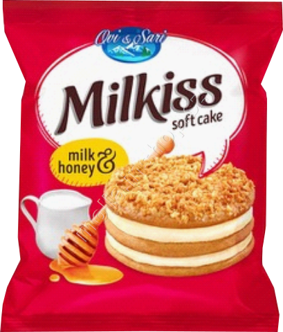 Milkiss mléčný Medový dortík 42g/18ks červený