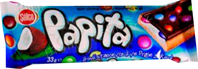 Papita kokos+lentilky 33g/24ks modrá