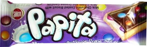 Papita mléko+lentilky 33g/24ks fialová