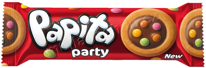 Papita PARTY světlá 63g/24ks červená