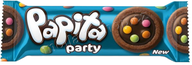 Papita PARTY tmavá  63g/24ks modrá