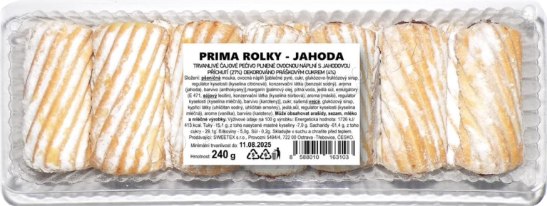 Prima rolky Jahoda 240g/20ks