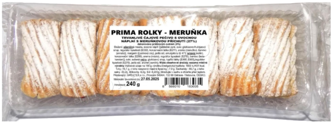 Prima rolky meruňka 240g/20ks