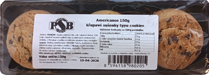 PSB Americanos 150g/18ks 