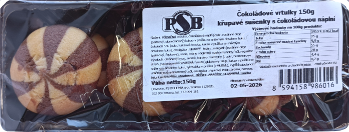 PSB Čokoládové vrtulky 150g/21ks 