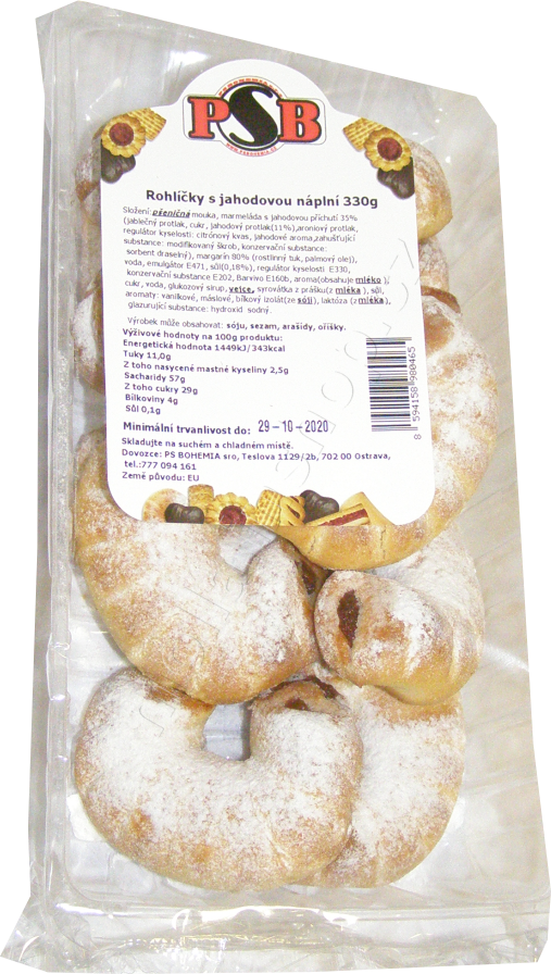 PSB Rohlíčky jahoda 330g/12ks