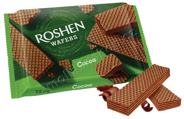 Roshen Wafers Cocoa 72g/22ks  kakao