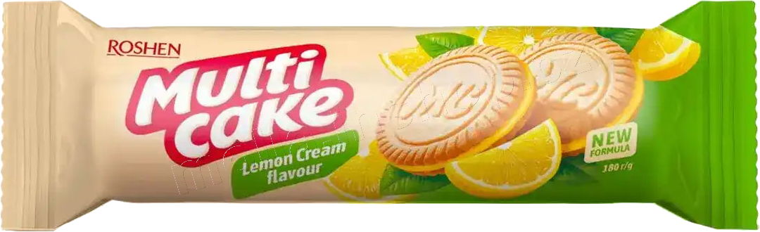 Roshen Multi Cake Lemon cream 180g/28ks   Sušenky slepované
