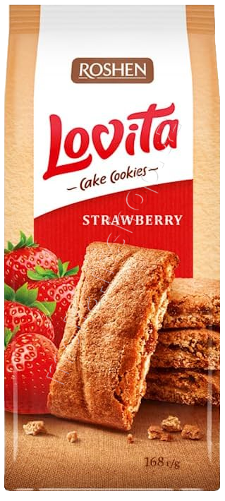 Roshen Lovita jahoda 168g/16ks Cake Cookies