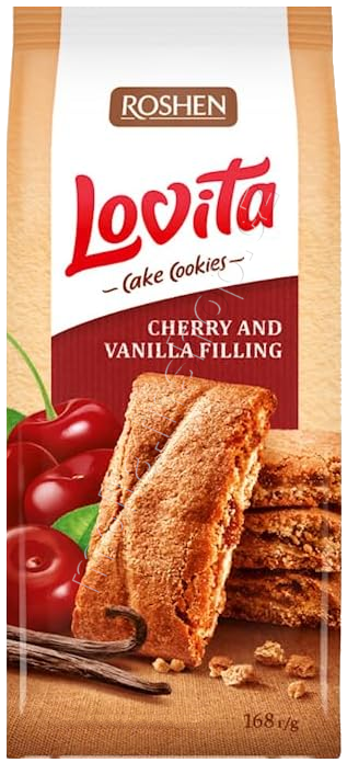 Roshen Lovita višeň-vanilka 168g/16ks Cake Cookies
