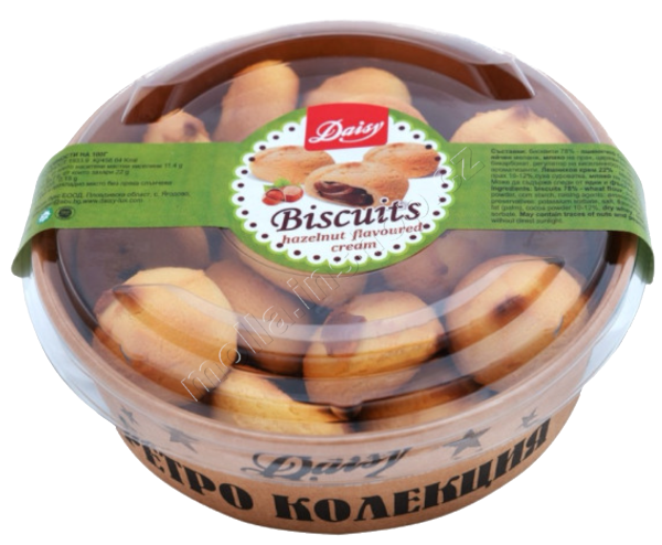 Retro Hazelnut (světlé) 200g/8ks Pečivo Daisy lískový oříšek