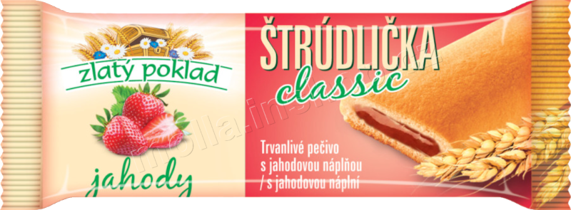 Štrudlík jahoda 21g/36ks Zlatý poklad