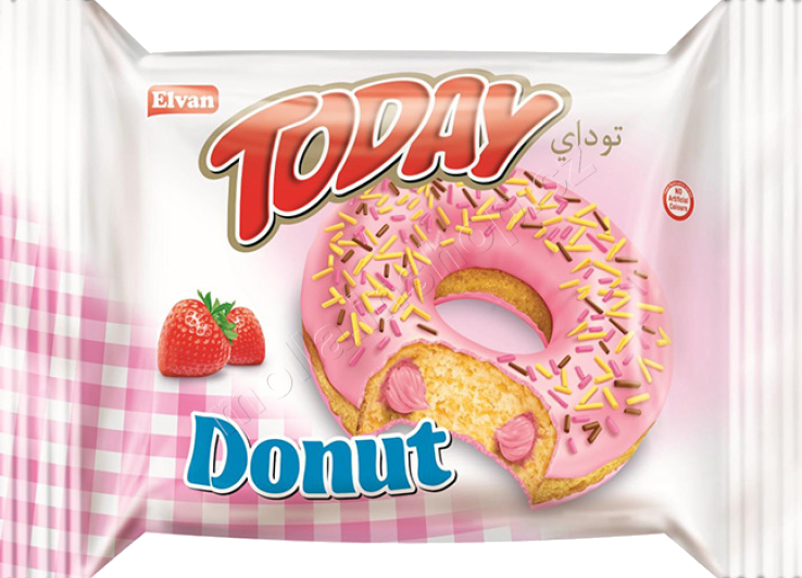 TODAY Donut Jahoda 50g/24ks