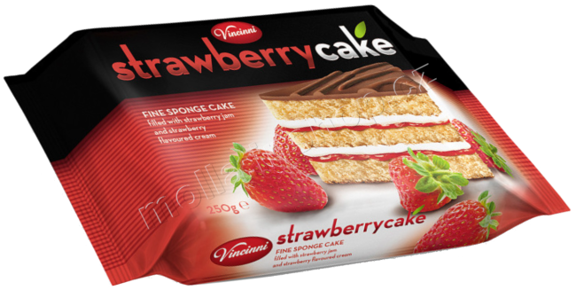 Vincini - cake strawberry  250g/14ks