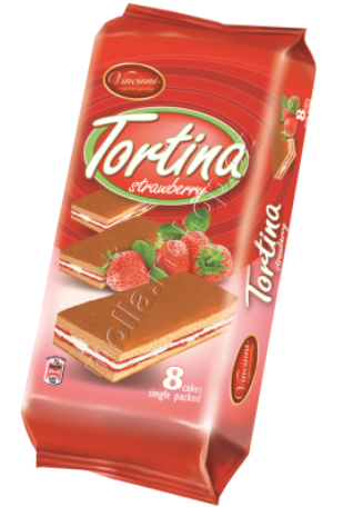 Vincini-Tortina jahoda 8x25g=200g/12ks