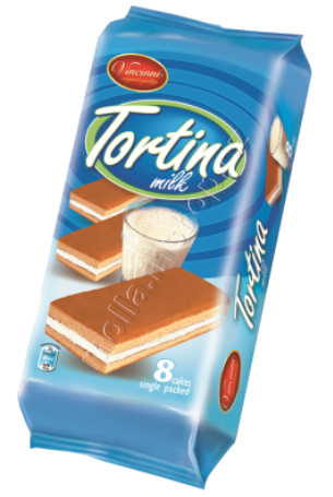 Vincini-Tortina mléko 8x25g=200g/12ks