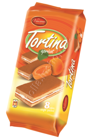 Vincini-Tortina meruňka 8x25g=200g/12ks