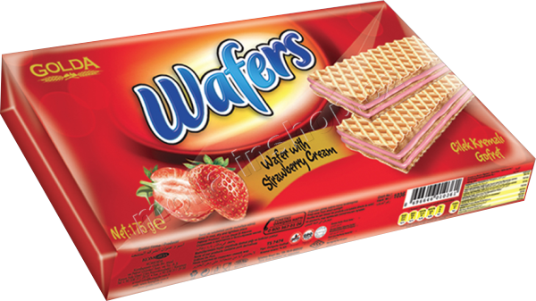 Wafers jahoda 175g/20ks Golda