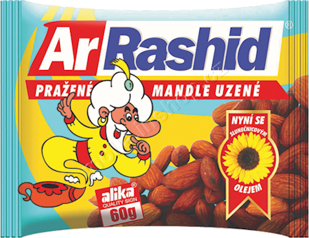 Mandle natural pražené uzené  60g/12ks   ArR Alika    