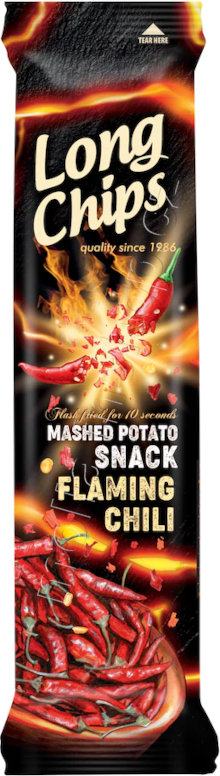 Long Chips Ohnivé Chilli 75g/20ks  Bramborový snack