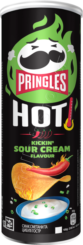 XX- Pringles Hot Kickin 165g/19ks  10/2025  sour cream