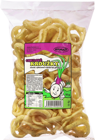 Cibulové pikantní kroužky 45g/18ks Krajči