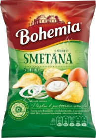 Boh.Chips smetana s cibulí 60g/18ks Bohemia