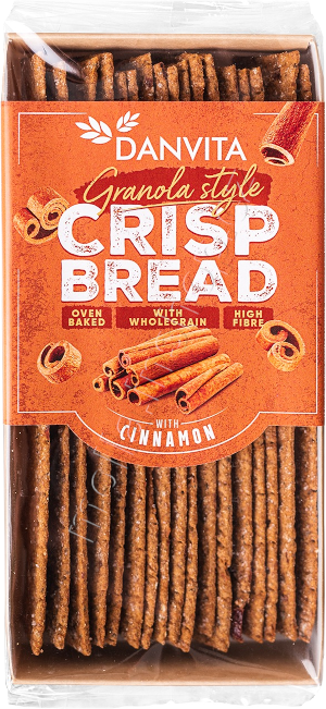 Danvita Granola skořice 130g/18ks pšeničné plátky se skořicí