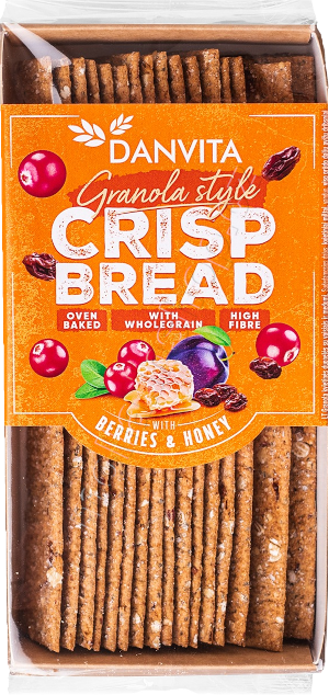 Danvita Granola med 130g/18ks pšeničné plátky s ovocem a medem