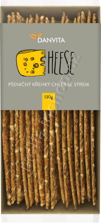 Danvita sýr 130g/18ks pšeničný křehký chléb