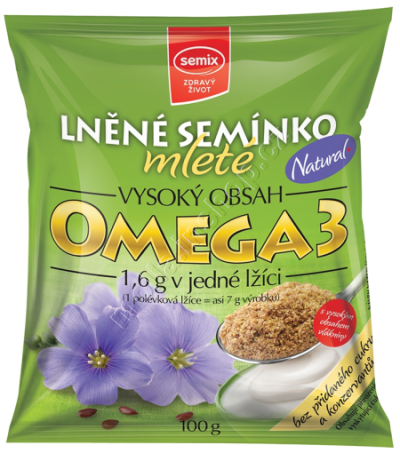 Lněné semínko natural mleté  100g/15ks Omega 3