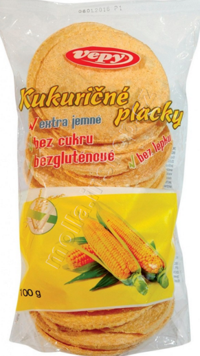 Kukuřičné placky 100g/21ks bez lepku VEPY