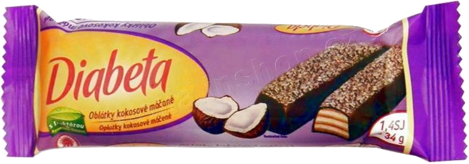 Dibeta  máčená opl. sypaná kokosem 34g/24ks