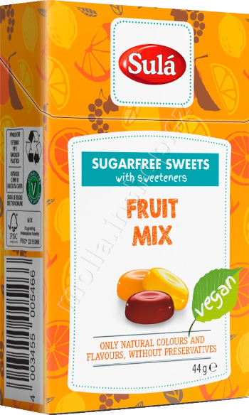 SULÁ krab. Fruit Mix 44g/14ks bez cukru