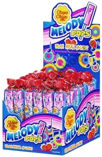 Ch.Ch. lízátka JAHODA melody 15g/48ks Chupa Chups
