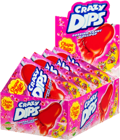 Ch.Ch. líz. Crazy dips JAHODA 14g/24ks Chupa Chups