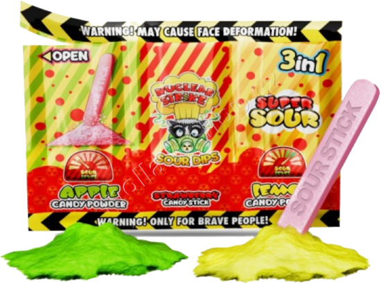 Lízátko lipo - Nuclear strike 18g/24ks 3v1 kyselý prášek