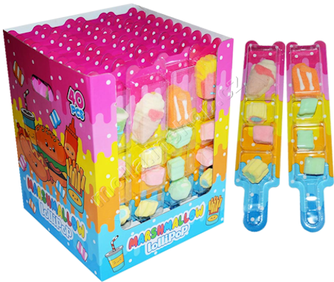 Líz. Marshmallow Food 14g/40ks Lollipop Občerstvení