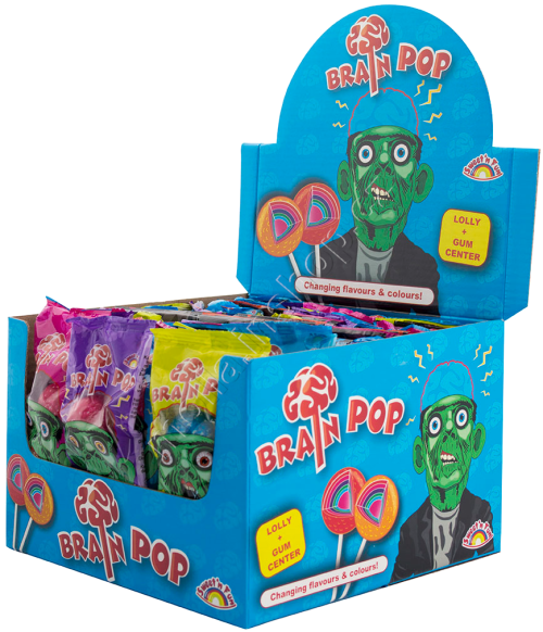 Lízátko Mozek 16g/50ks  5ti barevné Brain pop