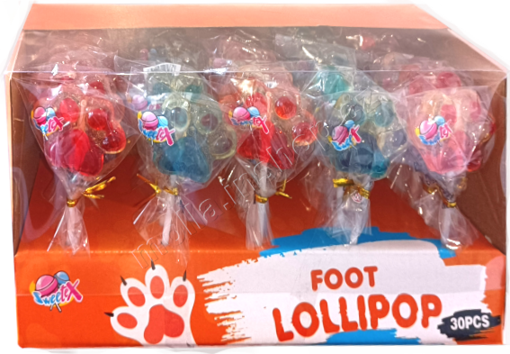 Lízátko Psí tlapka 15g/30ks Foot Lollipop