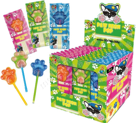 Lízátko Paw Neon Pop 10g/30ks svítící