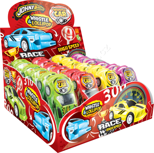 Lizátko Whistle Car pop pískací 10g/24ks JB