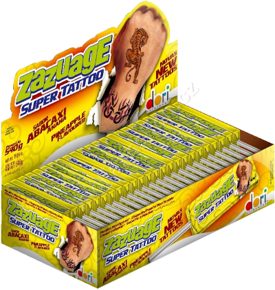 Lízátko Zazuage ananas 10,8g/50ks s tetováním